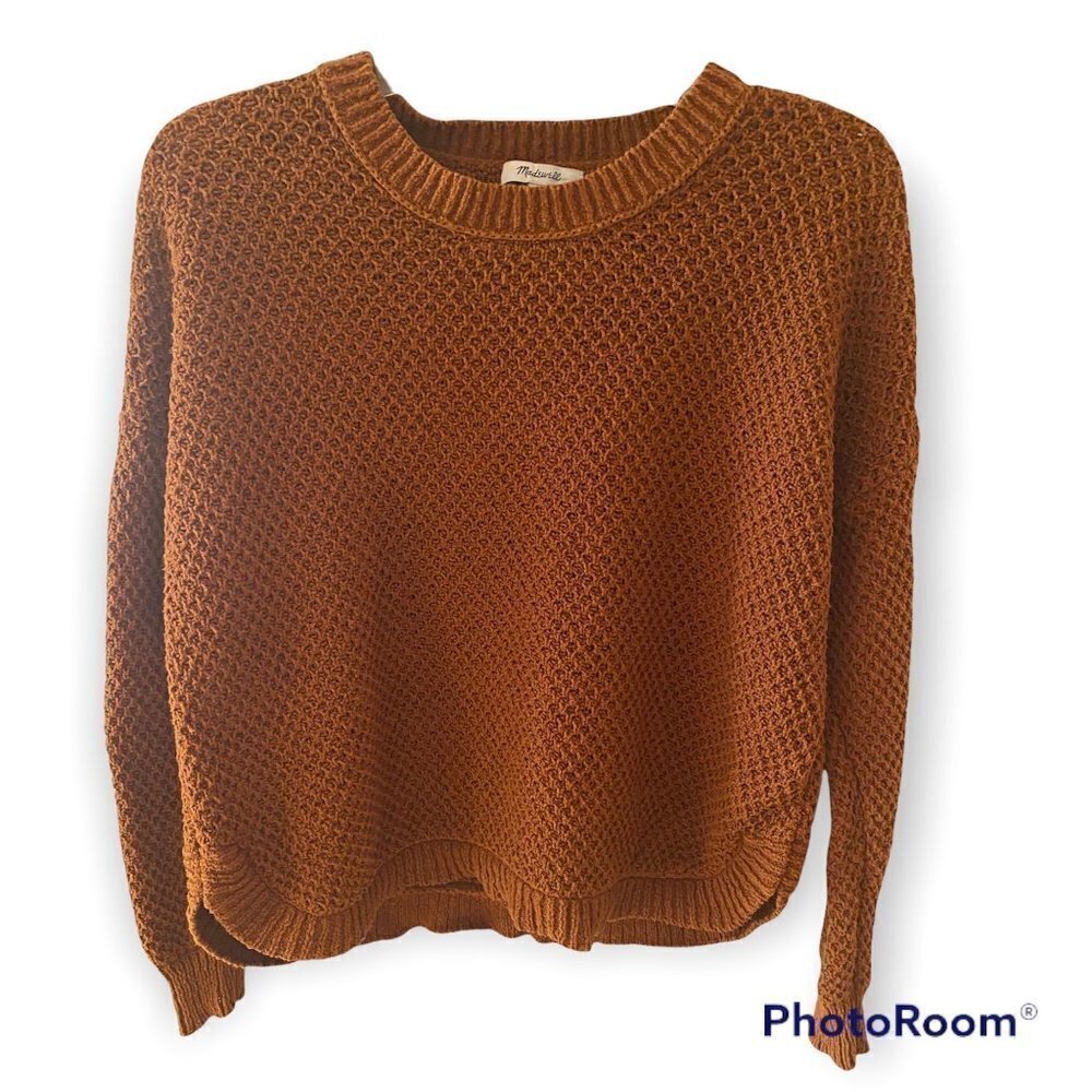 Madewell Heavy Knit/open weave sweater, size S